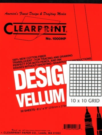 Clearprint Design Pad Grid 10x10 11x17