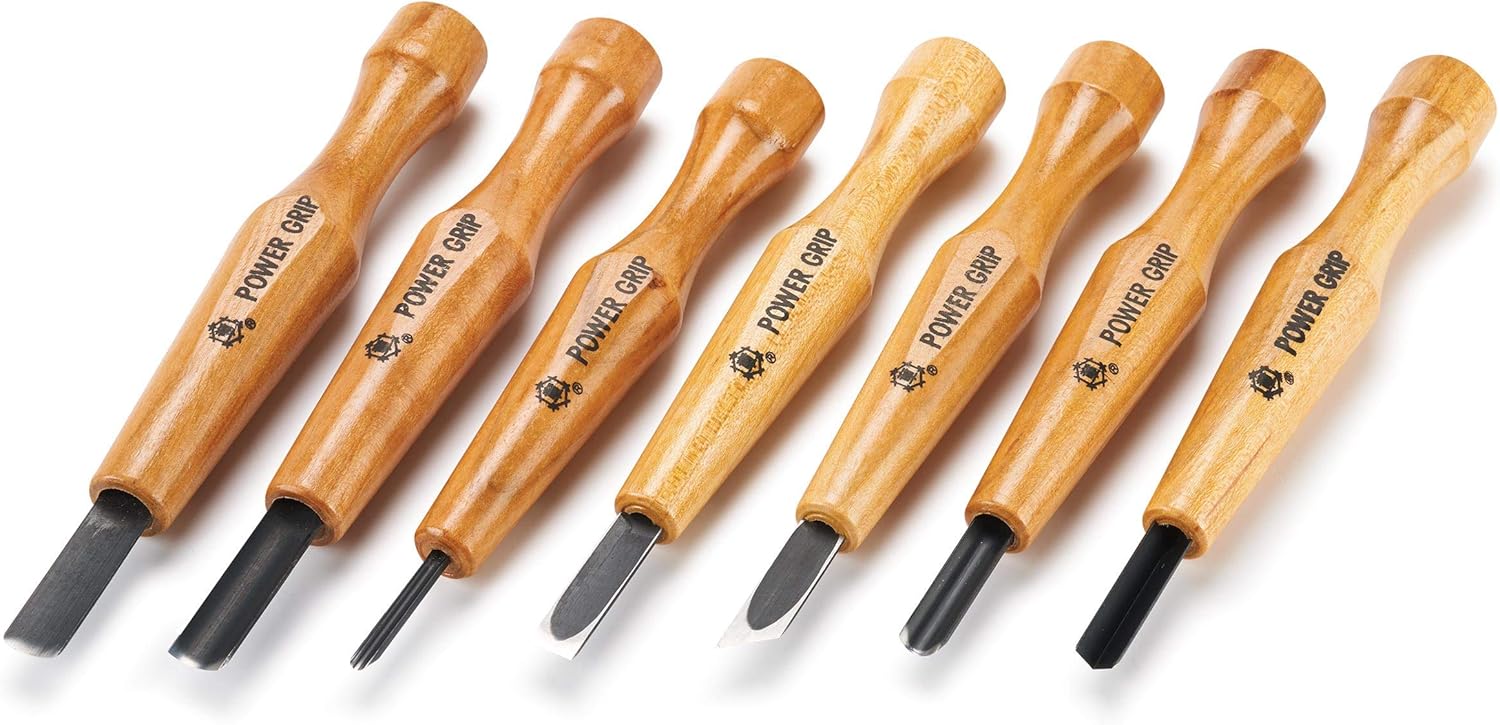 Power Grip Block Carving Tools, 7 Piece Set