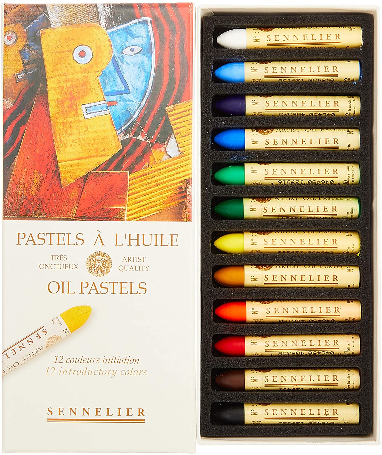 School Smart Oil Pastels, Assorted Colors, Set of 12